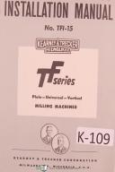 Kearney & Trecker-Milwaukee-Kearney Trecker Milwaukee TFI-15, TF Series, Milling (Installation Only) Manual-No. TFI-15-TF Series-01